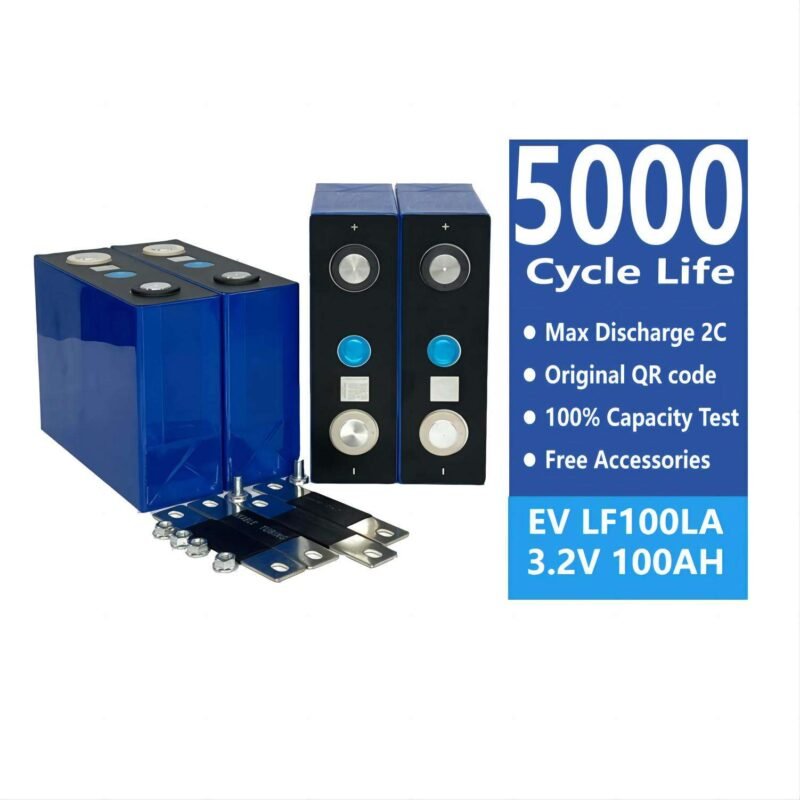 5000 Cycle Grade a 3.2v 100ah Solar Lifepo4 Battery Cells Lithium Iron Battery Cell LFP 100AH Energy Storage Battery Cell