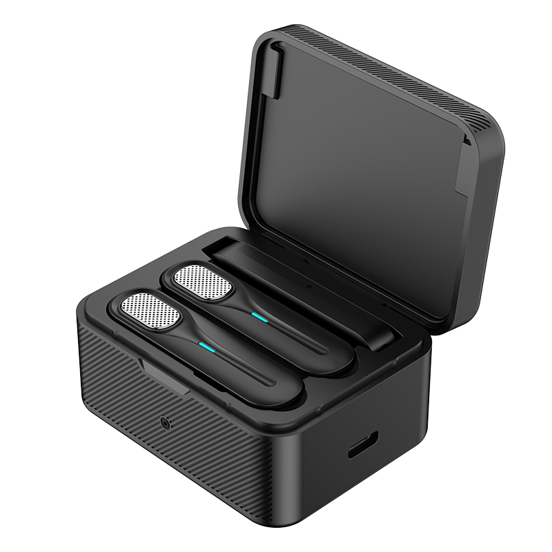 Professional Portable Wireless Condenser Lavalier Microphone for Type-C & Lightning Devices