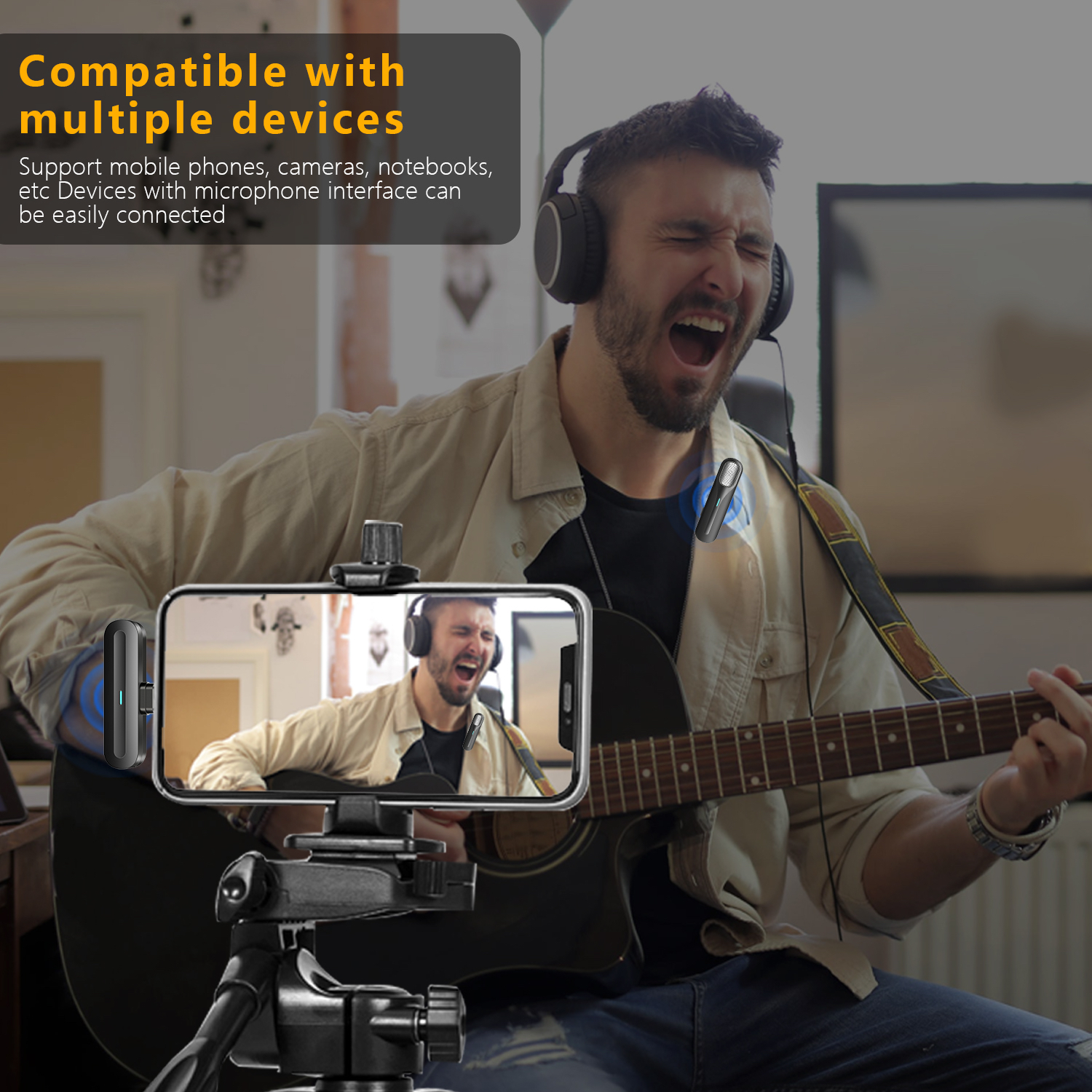 New Type Lightning Type-C Port Mini Professional Lavalier Wireless Handheld Microphone for Live Broadcast Video Vlog - Image 4