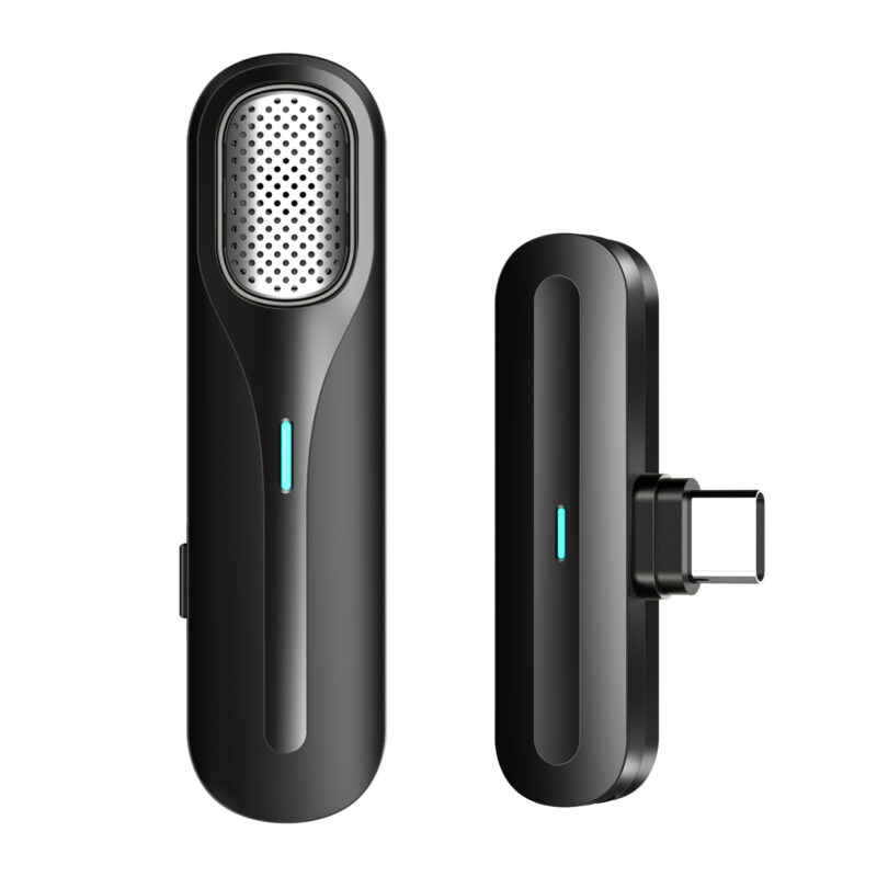 New Type Lightning Type-C Port Mini Professional Lavalier Wireless Handheld Microphone for Live Broadcast Video Vlog